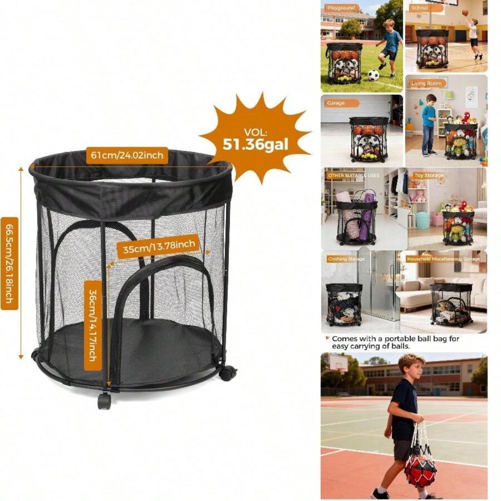51.36 Galonluk Tekerlekli Top  - Sports Equipment Cart On Wheels incelemesi ve fiyatı